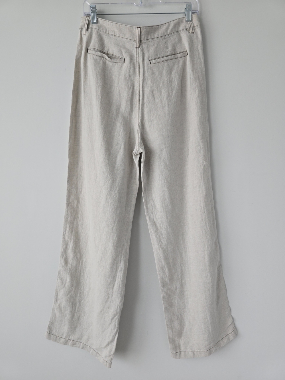 Madewell 100% Wide Leg Pants 6 Beige Cream Draped NWT - Picture 2 of 7